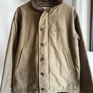 Buzz Rickson’s N-1 fur lined deck jacket - medium